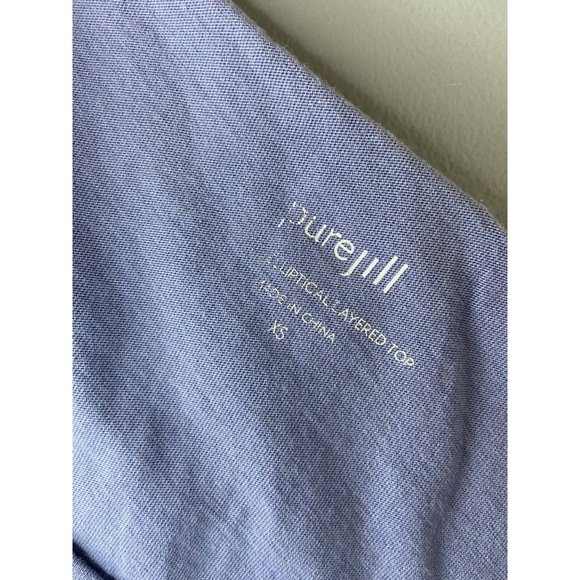 Pure Jill J. Jill women's XS blue 3/4 sleeve elliptical layered tunic top casual - Picture 5 of 5